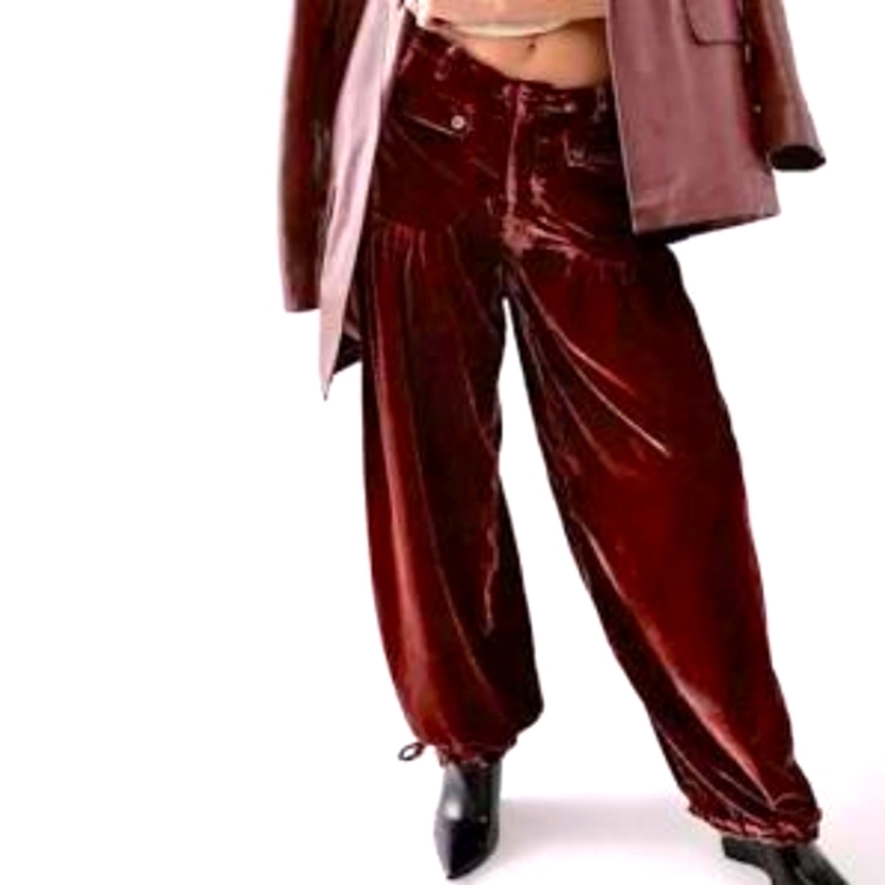 Free People velvet lotus pants size 25